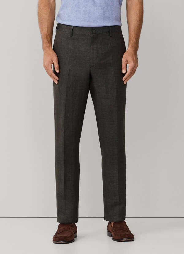 Linen Delave Hopsack Trouser - 2 Linen Delave Hopsack Trouser - 2