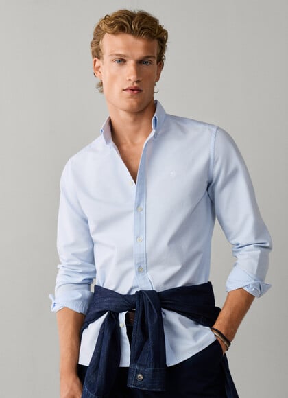 Tailored Fit Washed Oxford Shirt