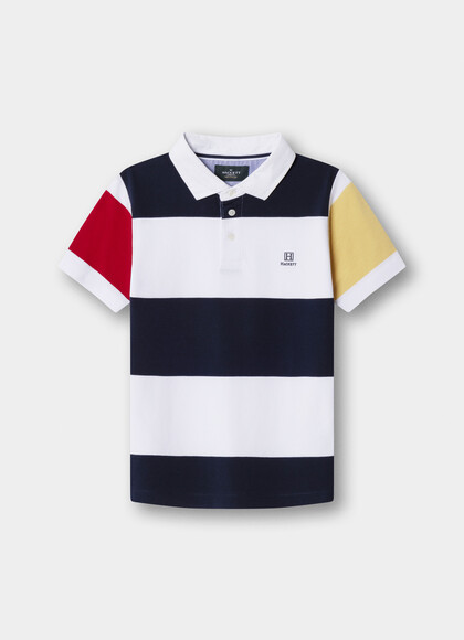 Classic Fit H Striped Pique Rugby Shirt 