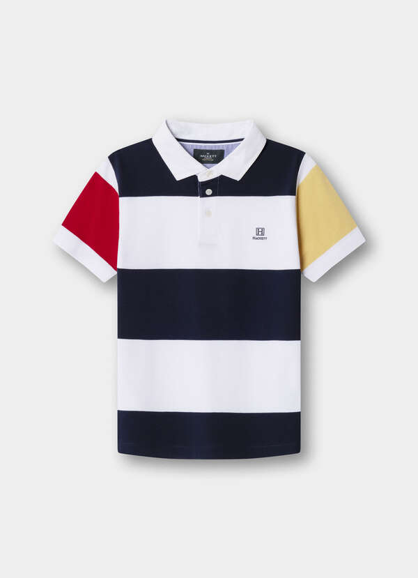 Classic Fit H Striped Pique Rugby Shirt Classic Fit H Striped Pique Rugby Shirt