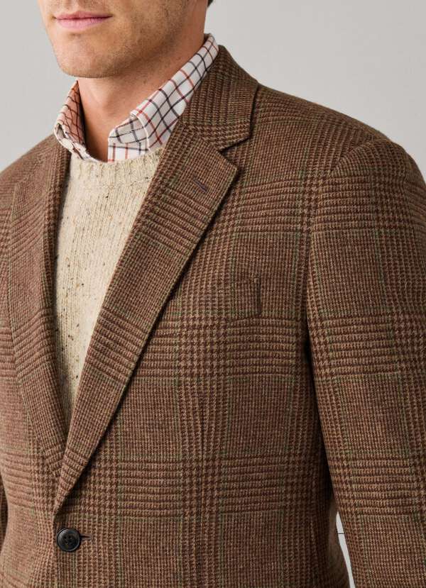 Wool Blend Prince of Wales Check Blazer - 2 Wool Blend Prince of Wales Check Blazer - 2