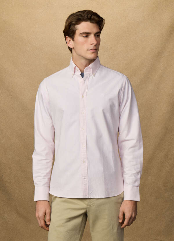 Classic Fit Oxford Ticking Stripe Shirt - 2