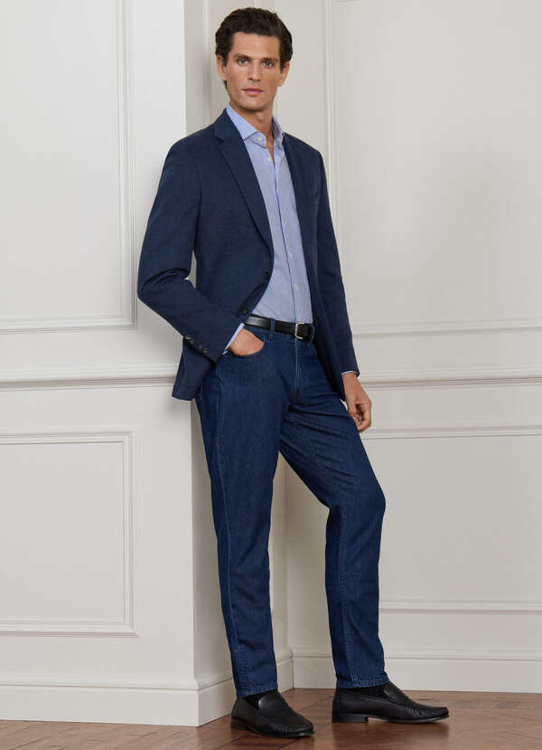 Regular Fit Mid Wash 5 Pocket Denim