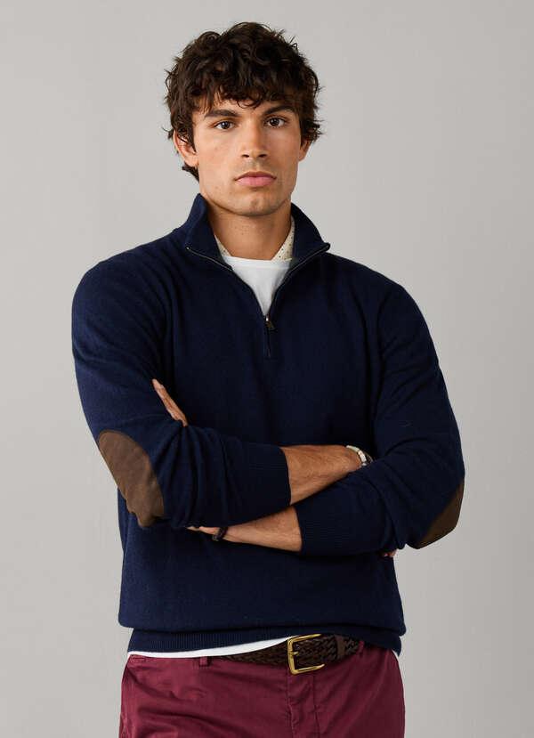 Merino Wool-Cashmere Quarter Zip Jumper