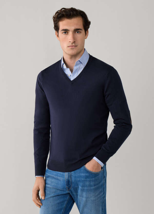 Cotton-Cashmere V-Neck Jumper - 2