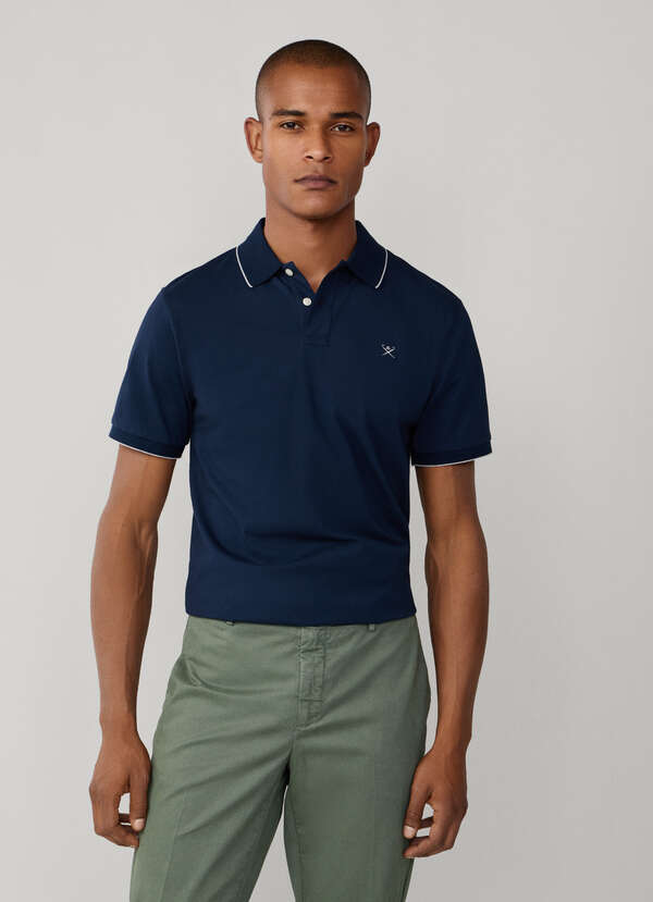 Classic Fit Short Sleeve Tipped Jersey Polo - 2