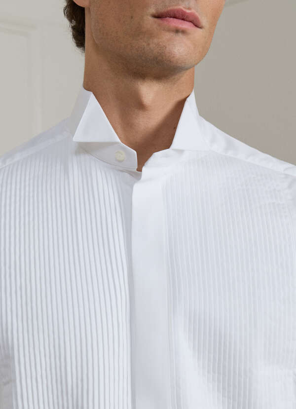 Wingtip Pleated Tuxedo Shirt - 2