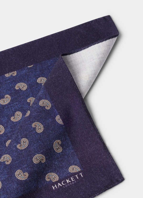 Paisley Wool Pocket Square - 2