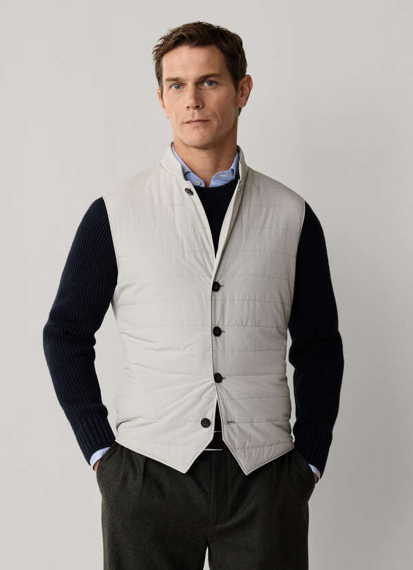 Sartorial Hybrid Knit Back Gilet Sartorial Hybrid Knit Back Gilet