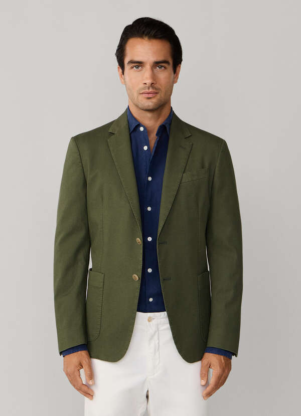 Stretch Cotton Garment Dyed Blazer - 2