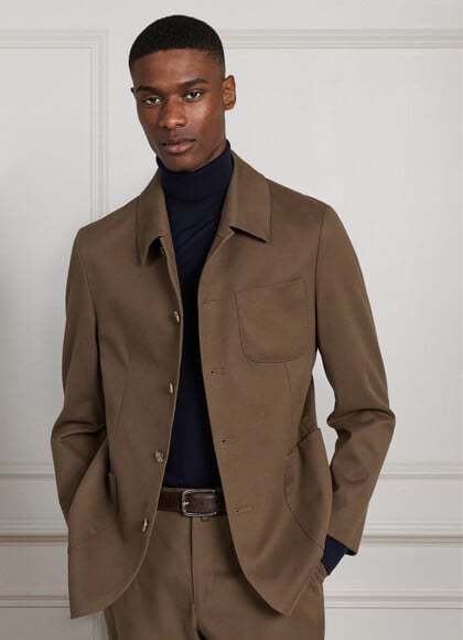 Cotton-Cashmere Blazer - Woven in Italy