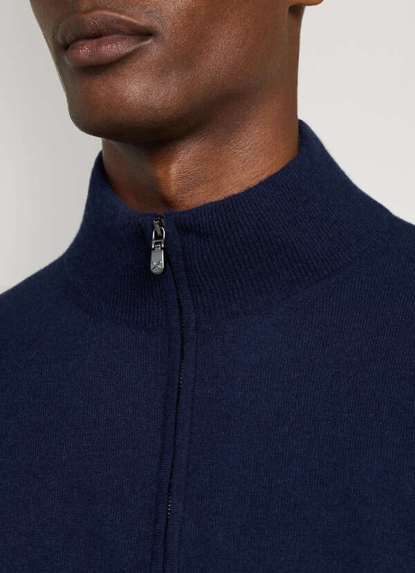 Cashmere Quarter Zip Jumper - 2