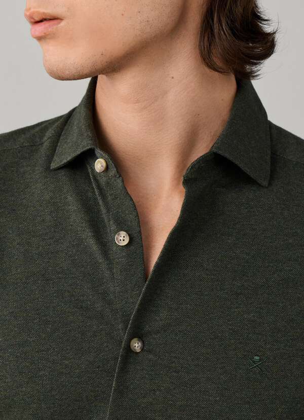 Tailored Fit Melange Jersey Shirt - 2