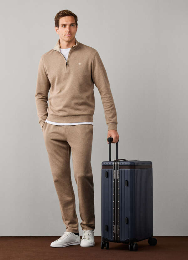 Travel Cotton Quarter Zip Sweat Travel Cotton Quarter Zip Sweat