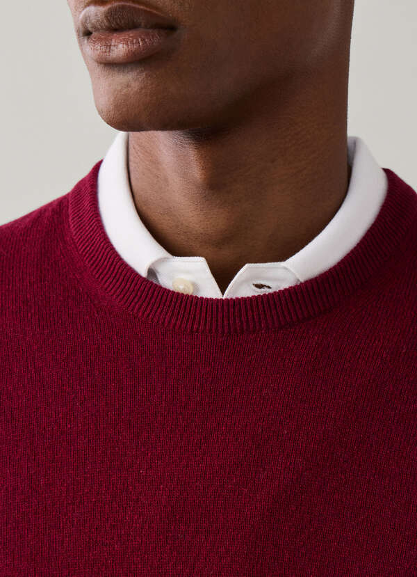 Merino Wool-Cashmere Blend Crew Neck Jumper - 2 Merino Wool-Cashmere Blend Crew Neck Jumper - 2