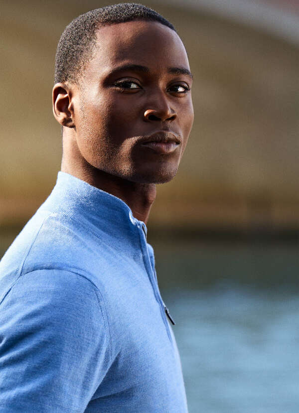 Merino Wool Quarter Zip Jumper