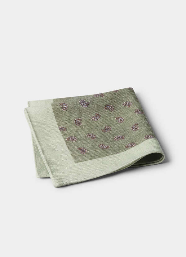 Paisley Wool Pocket Square