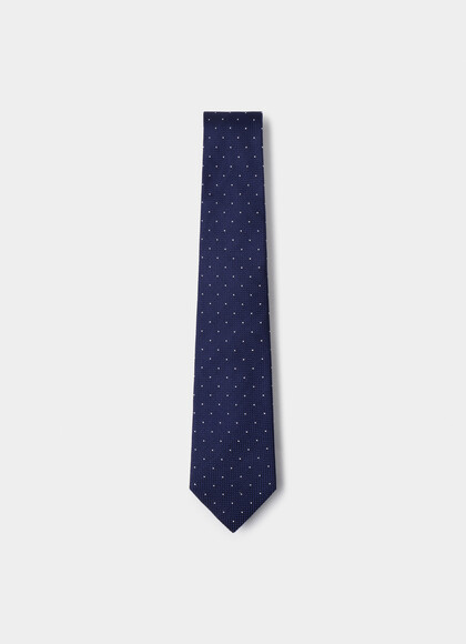 Dots Textured Silk Tie