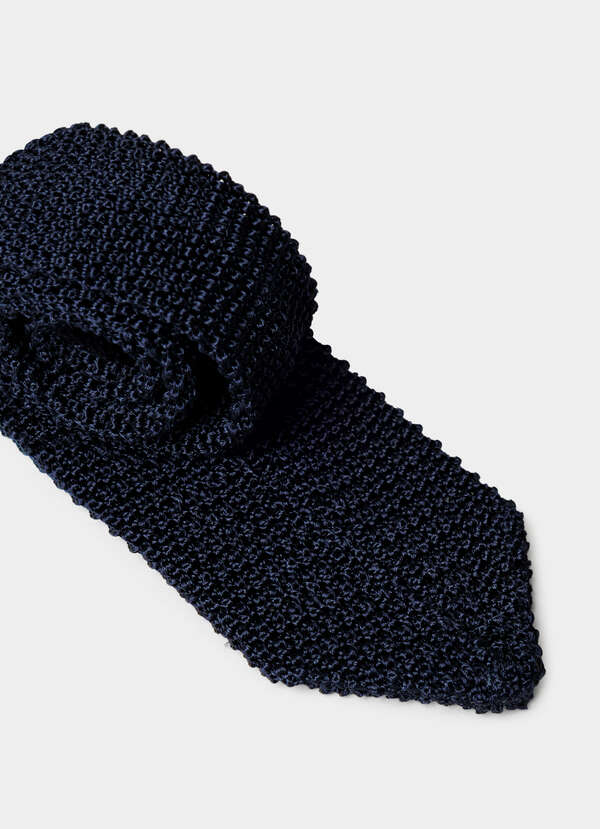 Silk Tonal Dot Knit Tie - Made in Italy - 2