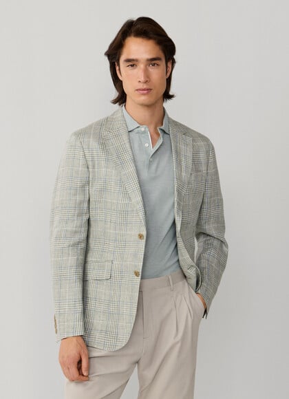 Linen Prince of Wales Blazer