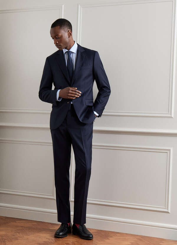Wool Windowpane Suit - Woven in Italy 