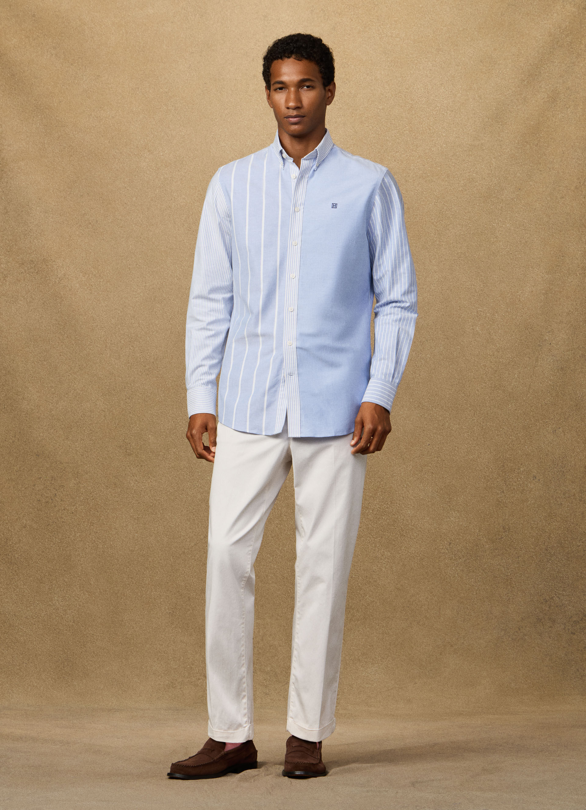 Classic Fit Patchwork Oxford Shirt | Hackett London