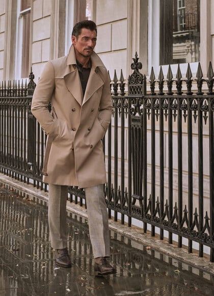 Cotton Blend Trench Coat