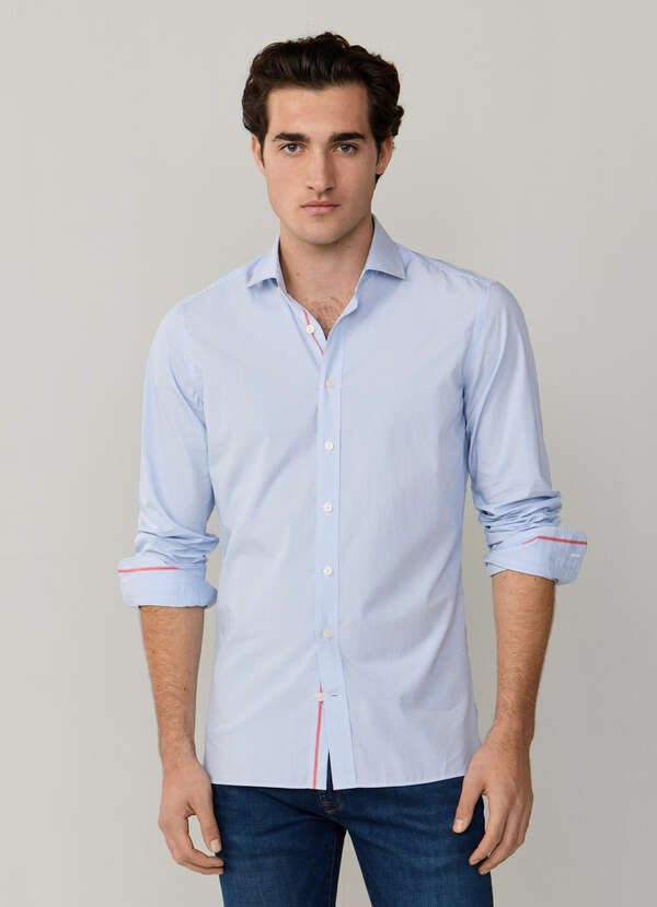 Tailored Fit Engineered Stripe Poplin Shirt - 2 Tailored Fit Engineered Stripe Poplin Shirt - 2