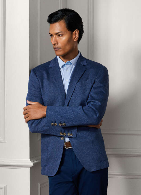 Cotton Knitted Glencheck Blazer Cotton Knitted Glencheck Blazer