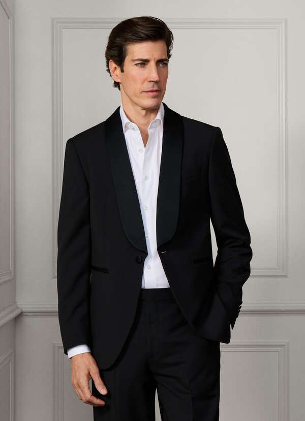 Wool-Mohair Shawl Collar Diner Jacket - 2