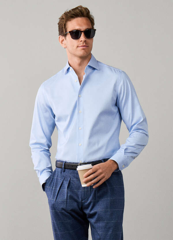 Tailored Fit Travel Puppytooth Shirt Tailored Fit Travel Puppytooth Shirt