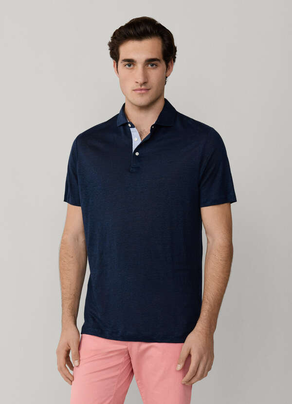 Classic Fit Short Sleeve Linen Polo - 2