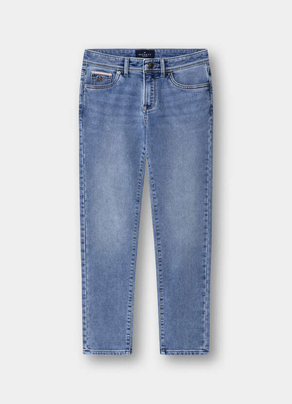 Regular Fit 5 Pocket Light Wash Denim
