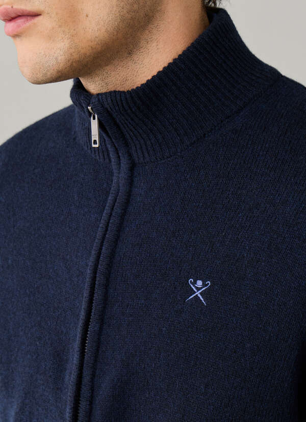 Lambswool Full Zip Cardigan - 2 Lambswool Full Zip Cardigan - 2