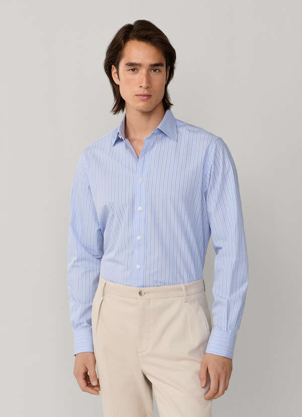 Classic Fit End-On-End Butcher Stripe Shirt - 2