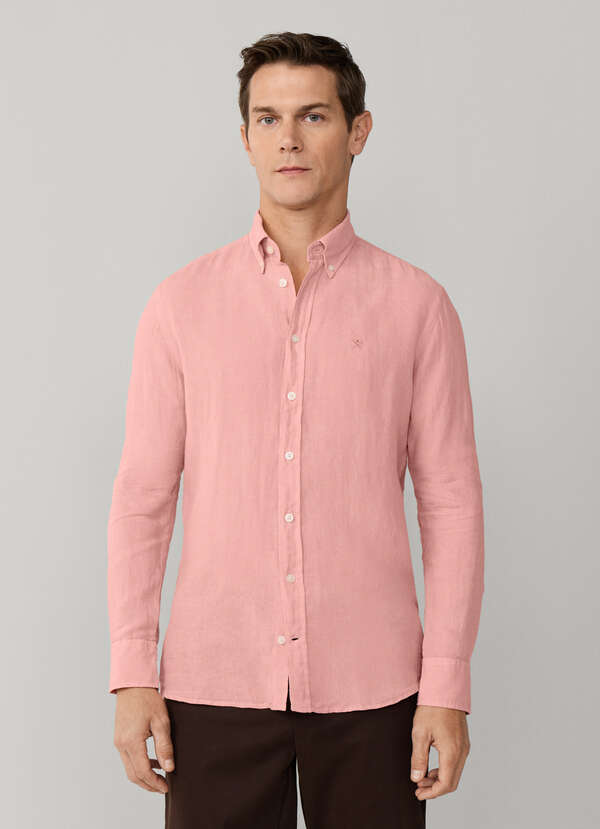 Tailored Fit Garment Dyed Linen Shirt - 2
