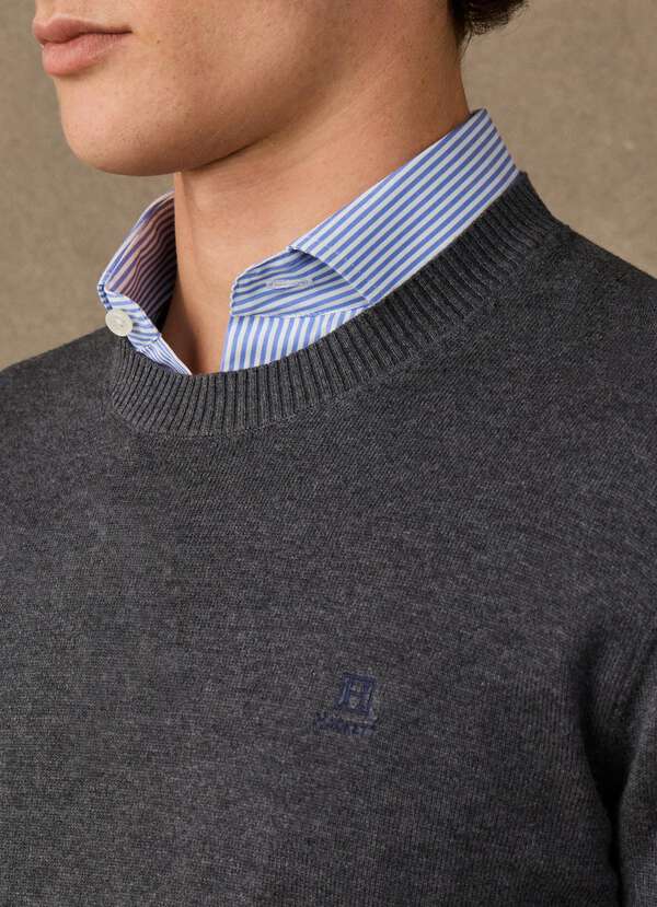 Cotton Branded Crew Neck Jumper - 2 Cotton Branded Crew Neck Jumper - 2