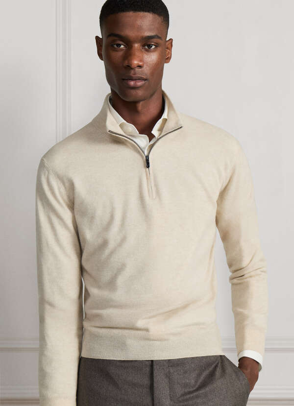 Cashmere Quarter Zip Jumper