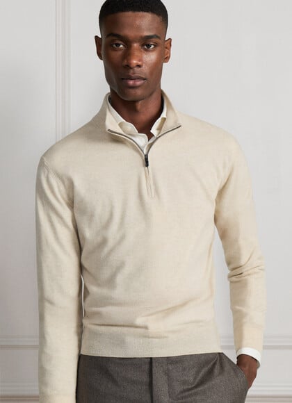 Cashmere Quarter Zip Jumper