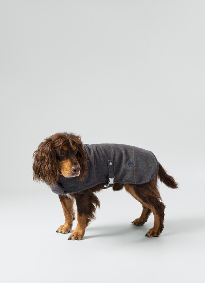 Tweed Herringbone Dog Jacket - Medium