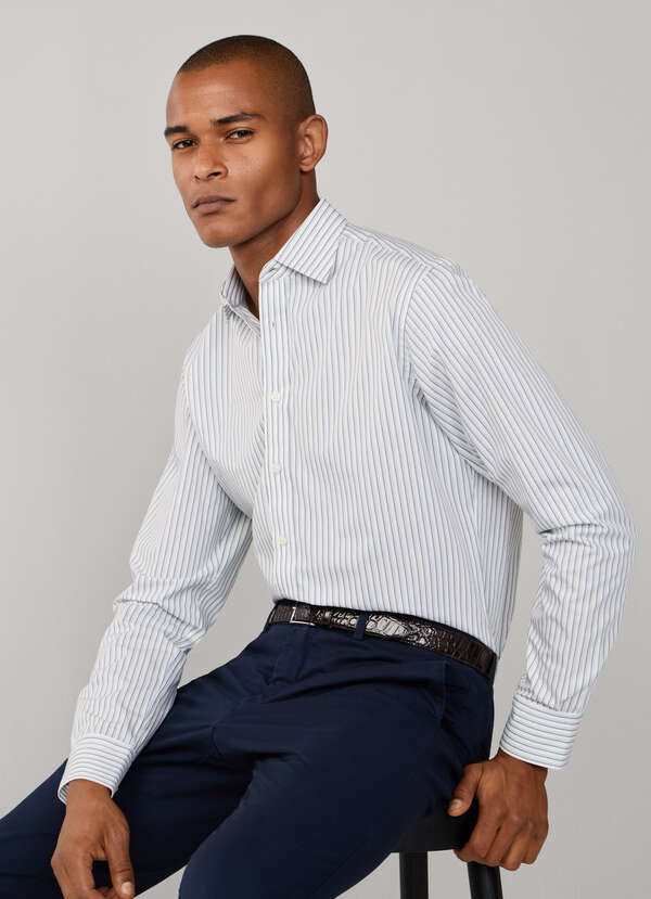 Classic Fit Two Tone Stripe Shirt