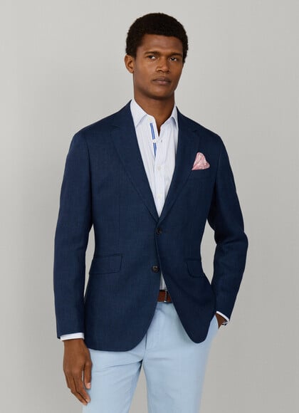 Linen Delave Hopsack Blazer