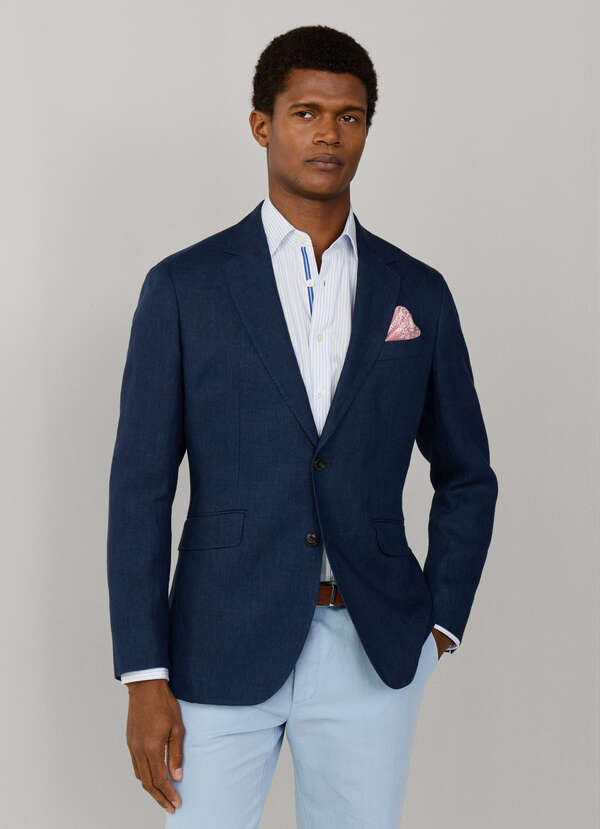 Linen Delave Hopsack Blazer Linen Delave Hopsack Blazer