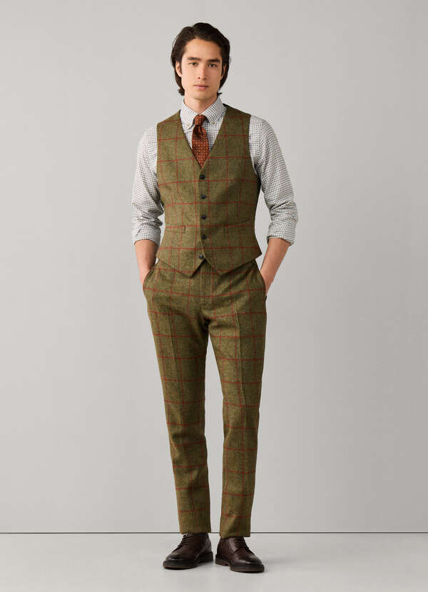 Wool Horse & Hound Waistcoat -British Woven - 2 Wool Horse & Hound Waistcoat -British Woven - 2