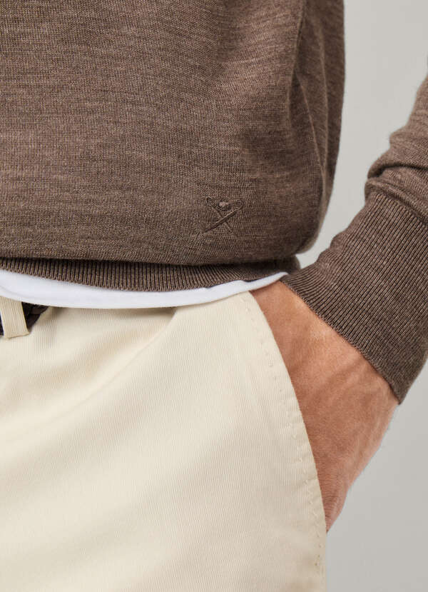 Merino Wool Quarter Zip Jumper - 2