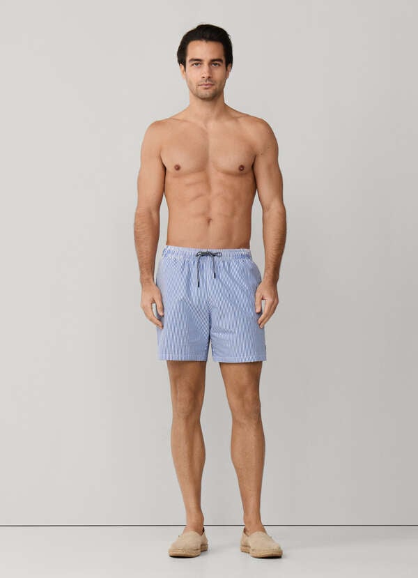 Seersucker Swim Shorts - 2 Seersucker Swim Shorts - 2
