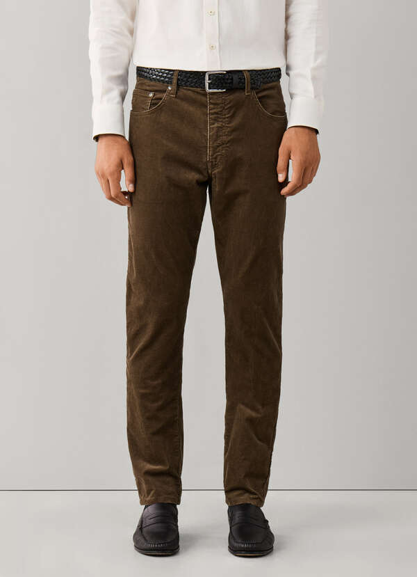 Regular Fit 5 Pocket Corduroy Trouser - 2