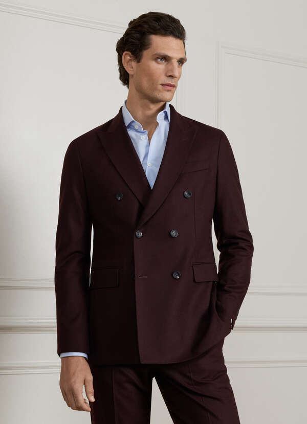 Wool Double Breasted Blazer -Woven in Italy Wool Double Breasted Blazer -Woven in Italy