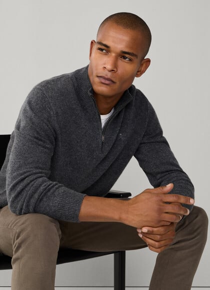 Lambswool Quarter Zip Jumper
