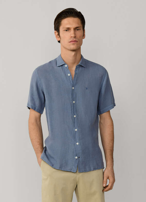 Tailored Fit Short Sleeve Linen Shirt - 2